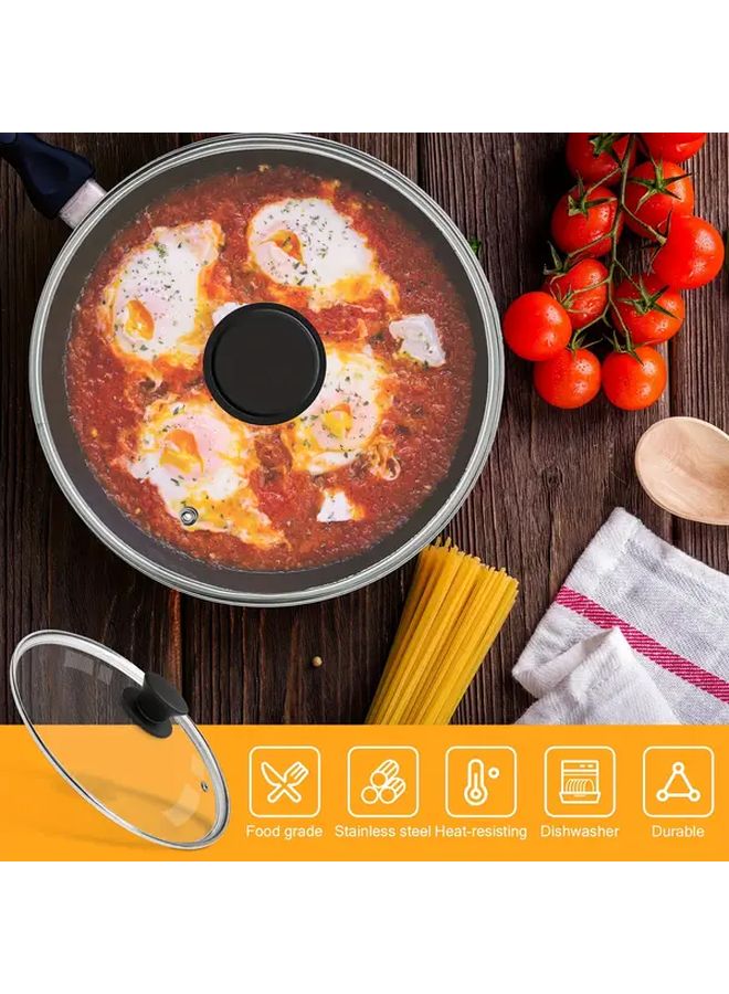 Tempered Glass Lid With Stainless Steel Handle For Skillet Frying Pan 12 2in 14 5in - Image 5